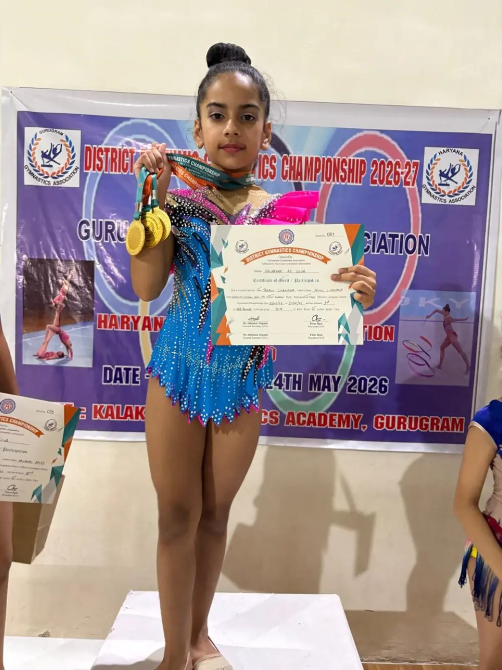 District Rhythmic Gymnastics Championship Held At Kalaakar Gymnastic Academy Sec-64 Gurugram On Dated 23rd & 24th May 2026